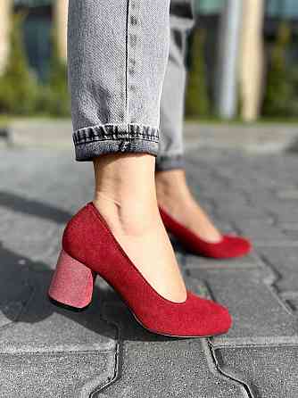 Nivelle Туфлі жіночі NIVELLE червоні замша натуральна каблук 6 см (1529/6030-6045) Коломия
