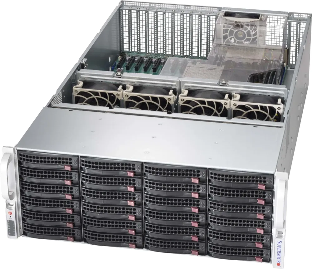 Сервер Supermicro CSE-846XE1C-R1K23B - Rack Server Black ATX,EATX 4U Fan fail,HDD,LAN,Power,Power fail,System (CSE846XE1CR1K23B) Київ - фото 1