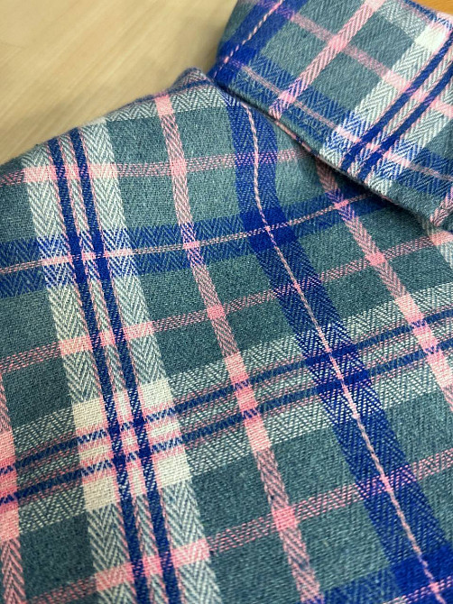 Рубашка женская Baoyu 225-1 в клетку оверсайз фланель, бірюзовий, one size Киев - изображение 2