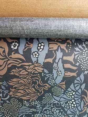 Шпалери флізелінові Decoprint екологічно чисті Daimon абстракція гілки листя чорні, коричневі, сірі срібло Київ