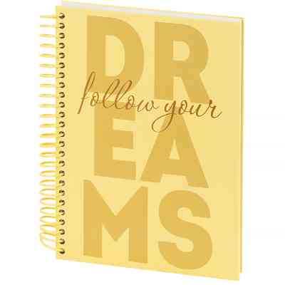 Блокнот Axent на спіралі А5 120 аркушів, клітинка, тверда обкладинка, Dreams (8464-4-A) Вінниця