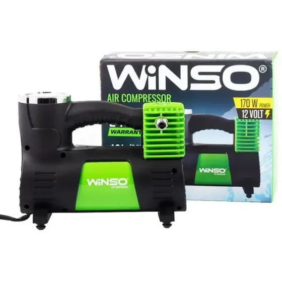 Компресор автомобільний WINSO 133000, 10 Атм, 40 л/хв, 170Вт, кабель 3м, шланг 1м Ковель