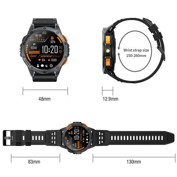 Розумний смарт годинник Smart GPS Max з компасом 2 ремінці (Чорний) Вінниця - фото 9