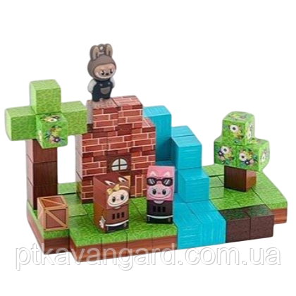 Магнітний конструктор Лабубу 76 деталей BZ 94-3 ПОДВІЙНИЙ МАГНІТ Хмельницький - фото 8