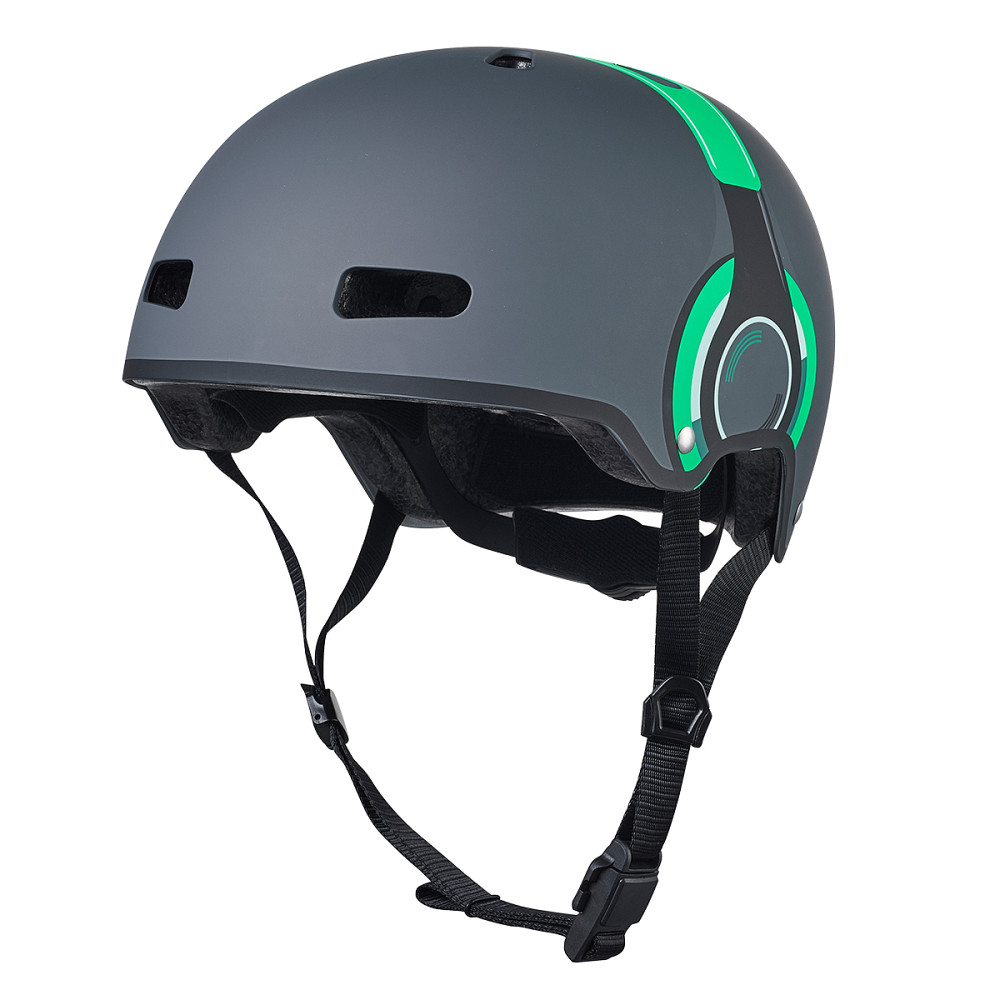 Захисний шолом Micro - Зелений з малюнком навушників Дніпро - фото 1