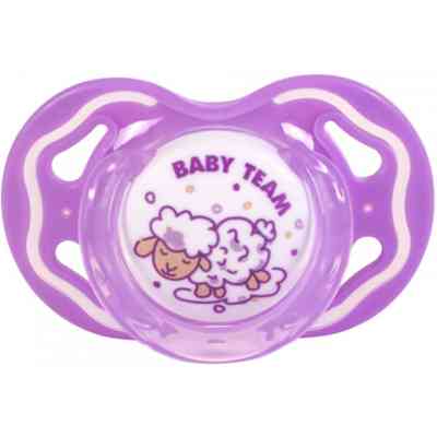 Пустушка Baby Team силіконова, класична, 6+ міс (3014_фіолетовий) Вінниця