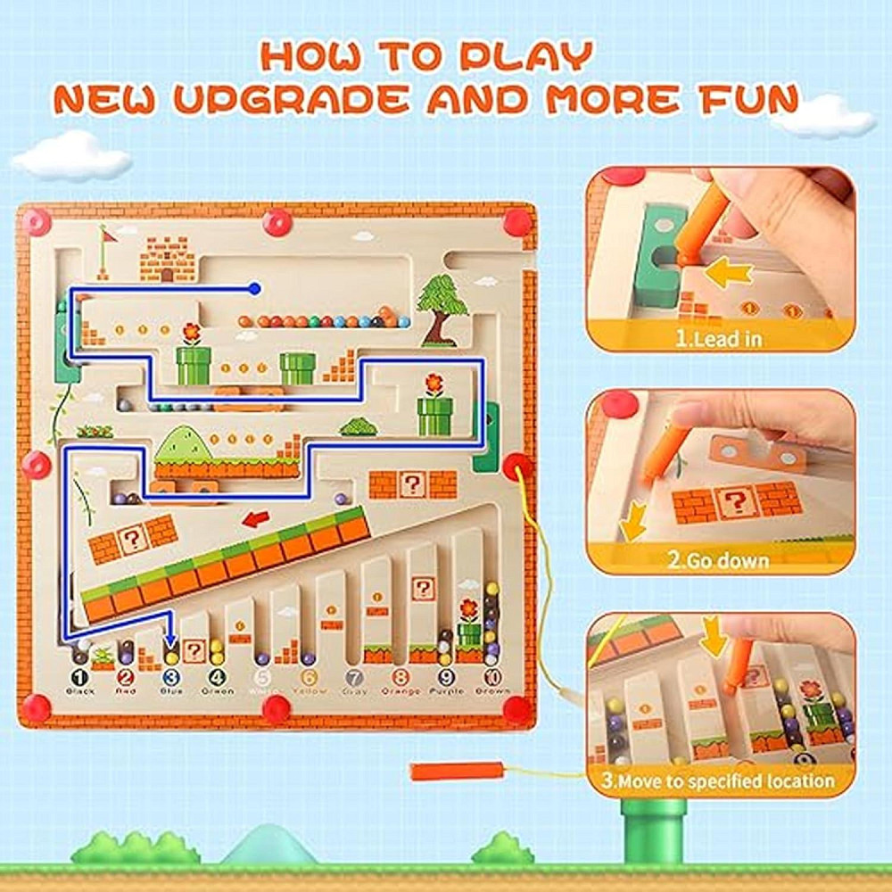 Магнітний лабіринт з кольорами та цифрами Mushroom Maze Digital Fun Луцьк - фото 1