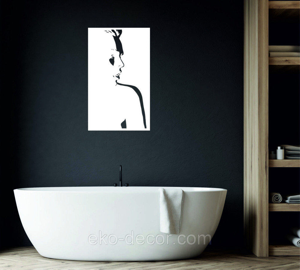 Декоративное настенное Панно «Девушка» Декор на стену 50*30 см, Белый Киев - изображение 8