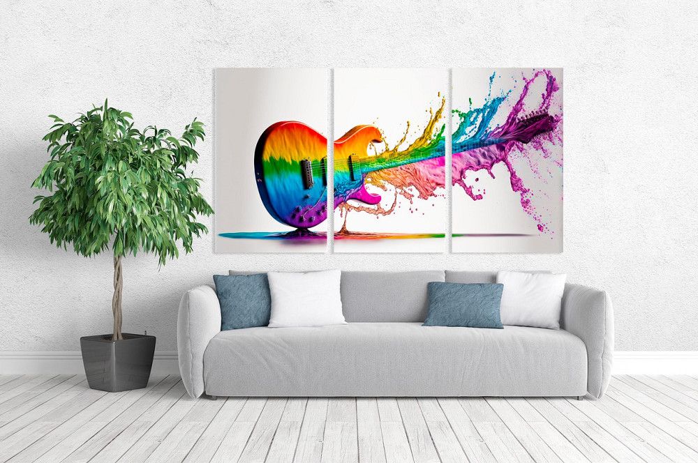 Модульная картина в гостиную / спальню  Гітара Арт    ART-217_3A 100х150 см Киев - изображение 2