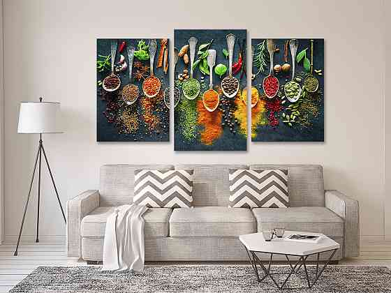 Модульная картина в гостиную / спальню  Запашні приправи Art-637_3 100x150 см Киев
