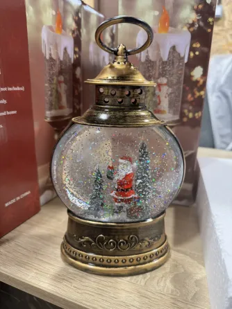 Hengda Дед мороз Волшебный фонарь круглой формы "С анимацией" 26 см., новогодний светильник Київ