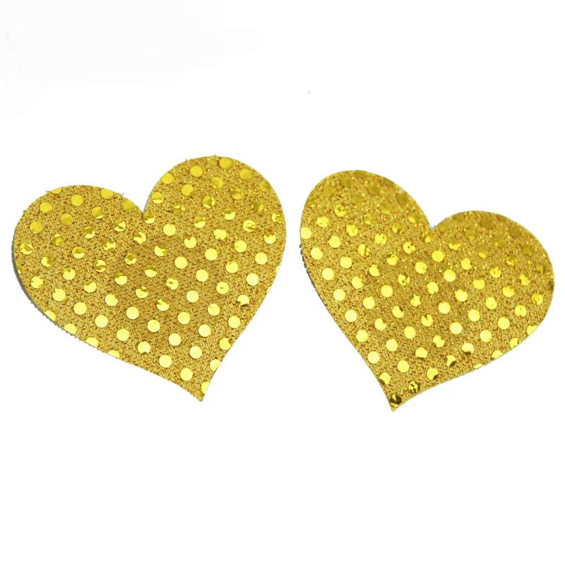 Стікіні на груди Сердечка 8 см золотистий Київ - фото 1