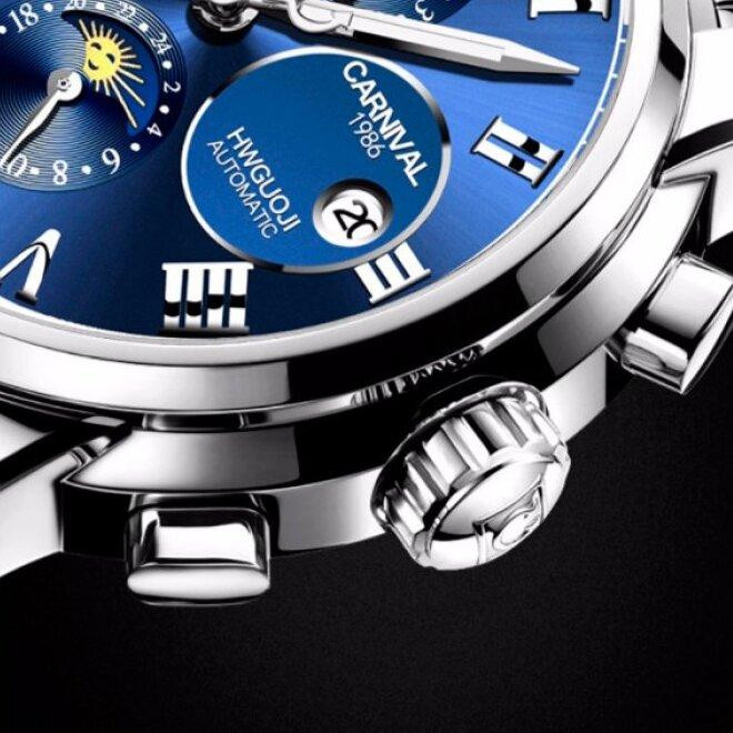 Годинник чоловічий механічний Carnival London Sahara Gold (2 ремінці) Вінниця - фото 5