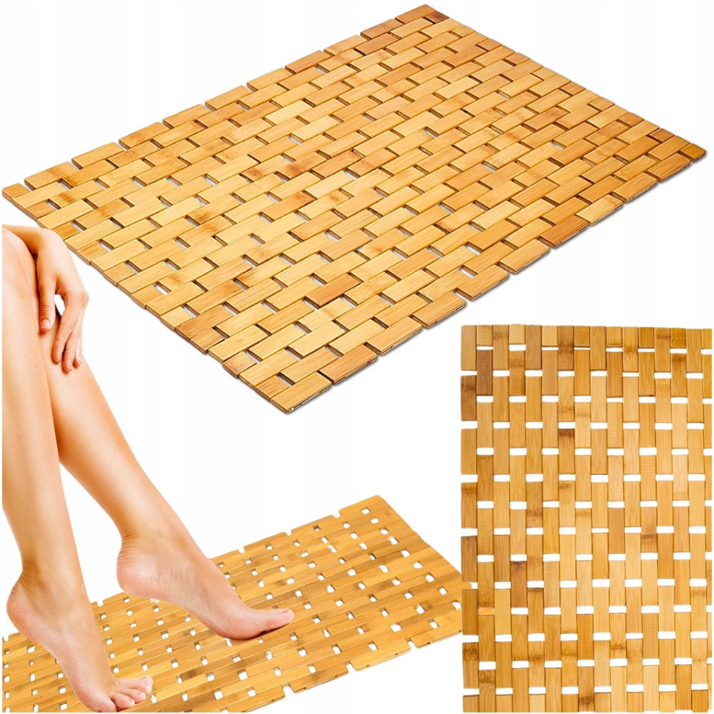 Бамбуковый водонепроницаемый коврик для ванной комнаты 80х50 см Ruhhy (26048) Нововолынск - изображение 1