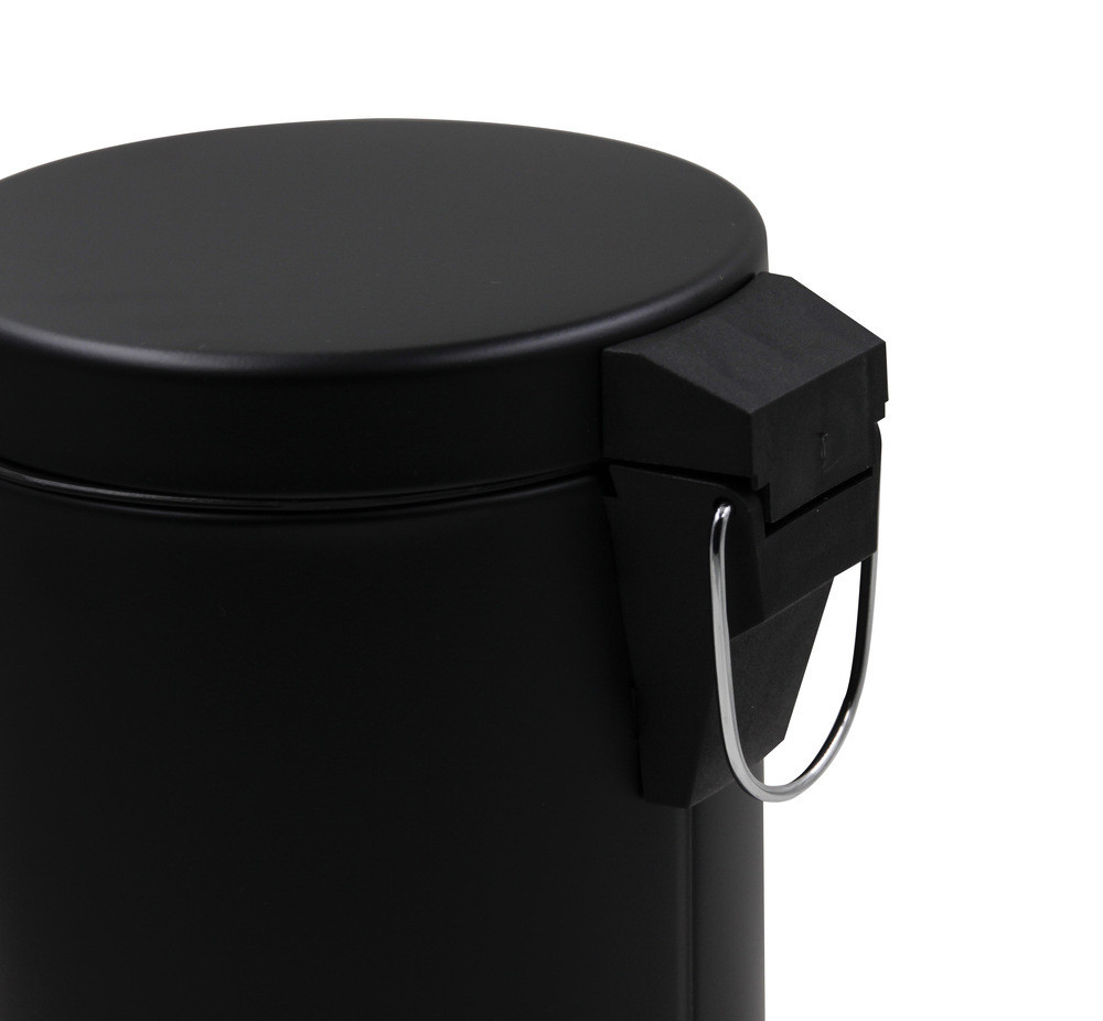 Кругле сміттєве відро Zerix Solo-TC0107 Black 7 л – стильне та компактне Харків - фото 3
