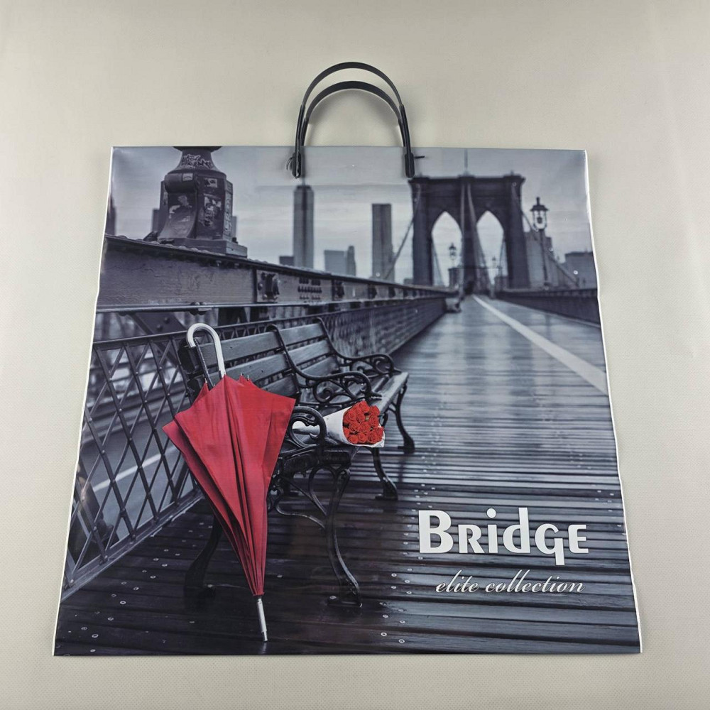 Полиэтиленовый пакет (40х40) с пластиковой ручкой