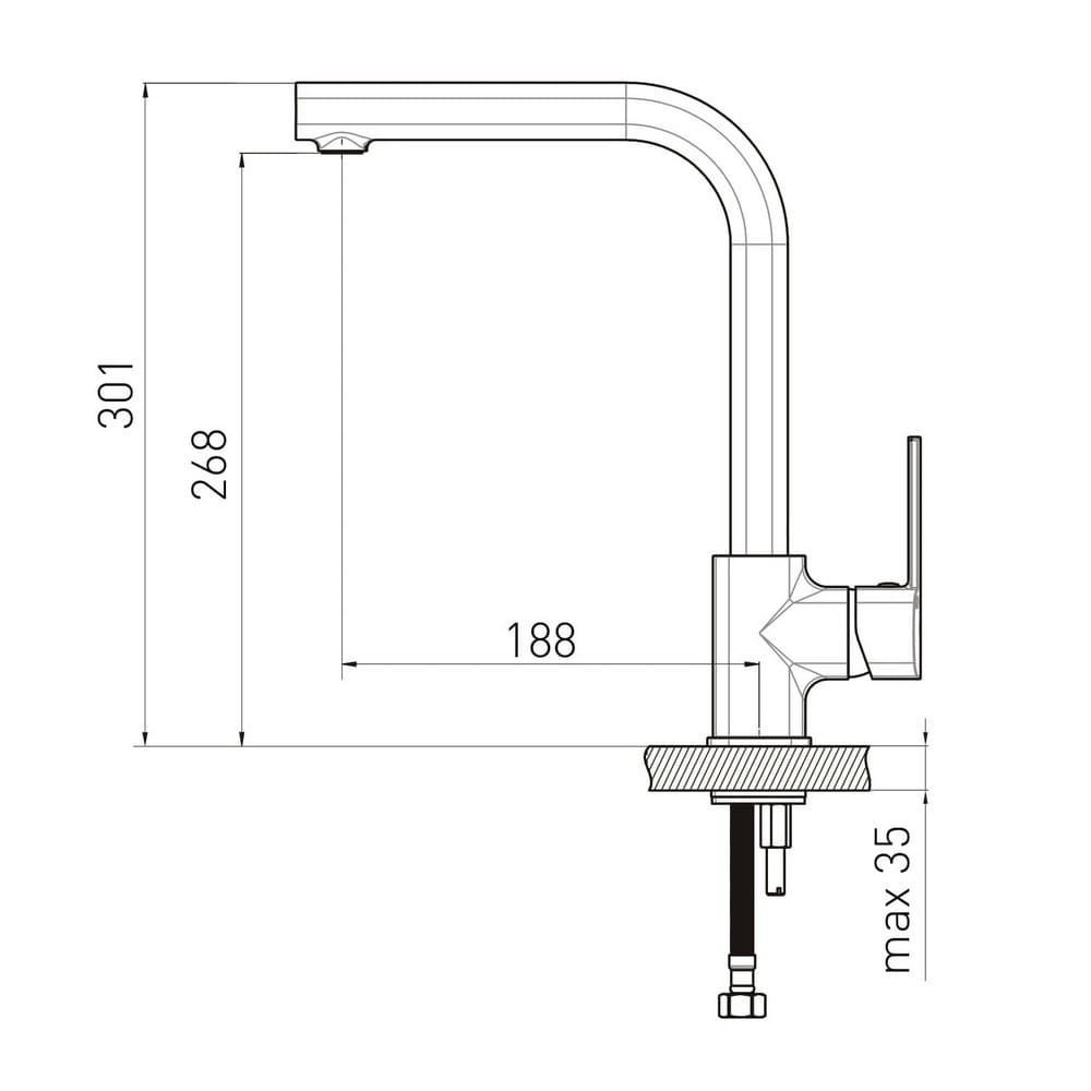 Змішувач для кухні VOLLE SOTA de la noche чорний 1538.110104 Київ - фото 2