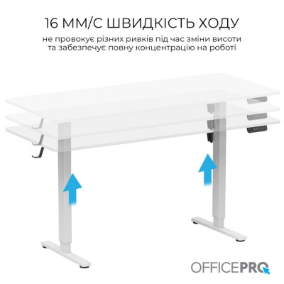Компьютерный стол OfficePro ODE1670W White (ODE1670W) Винница - изображение 6
