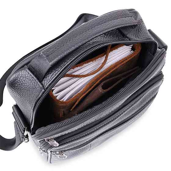 Кожаная мужская сумка Vintage 20466 Черный Киев