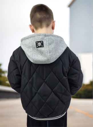 Куртка бомбер черная для мальчиков 122,128,134,140 Николаев