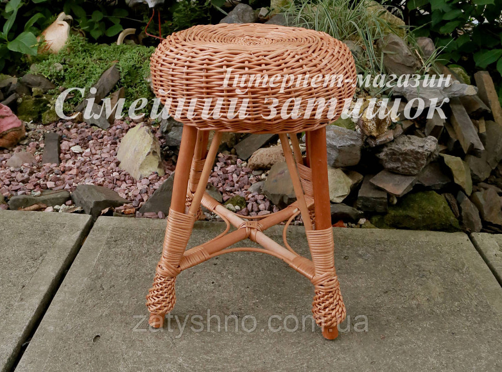 Табурет плетеный кофейный круглой формы Киев - изображение 3