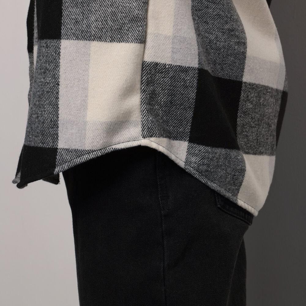 Сорочка в клітинку чорно-біла. Чоловіча сорочка Pobedov Tartan в клітинку чорно-біла Київ - фото 6