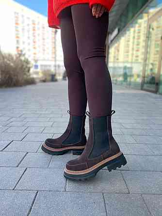 Molly Черевики жіночі MOLLY коричневі замша натуральна высота 17 см размер 37-40 (5718) Коломыя