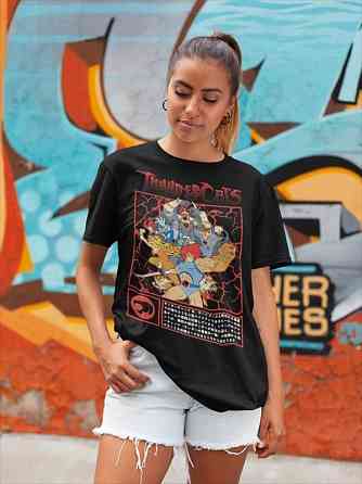 Футболка аниме Тхундеркатс Аниме Винтаге Ретро оверсайз (S/M/L) Черний AnimeJ0041 Днепр