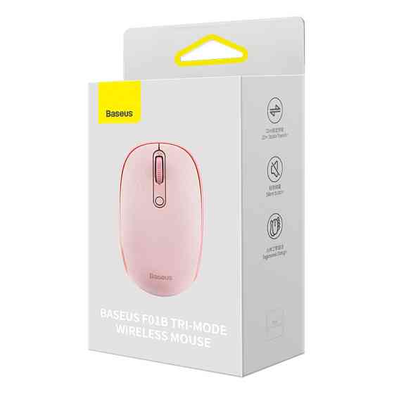 Маніпулятор миша бездротова Baseus F01B Tri-Mode Wireless Mouse Baby Pink Одеса