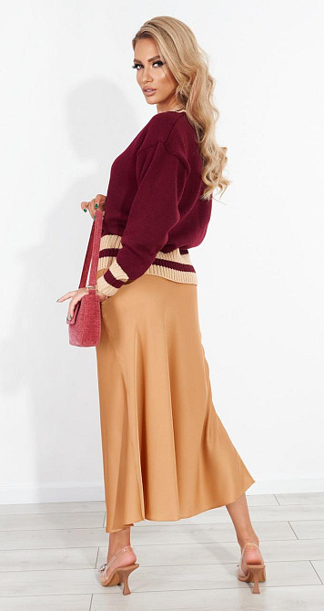 Светр з оздобленням у смужку (48-52) Київ - фото 4