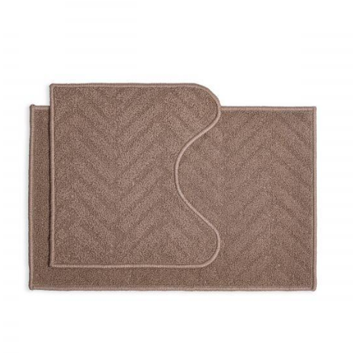 Набір килимків для ванної 2шт: 44*70см+44*40см U-виріз Little бежевий Дариана Житомир