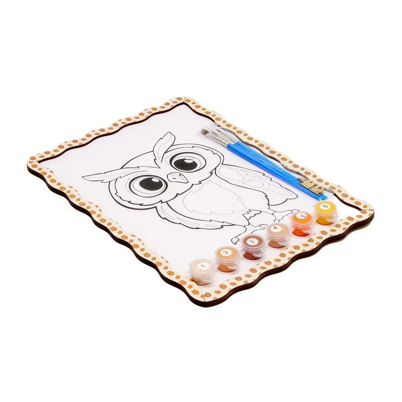 Дитячий набір для розпису по дереву "Сова" Puz-22964 формат А4 Вінниця - фото 2