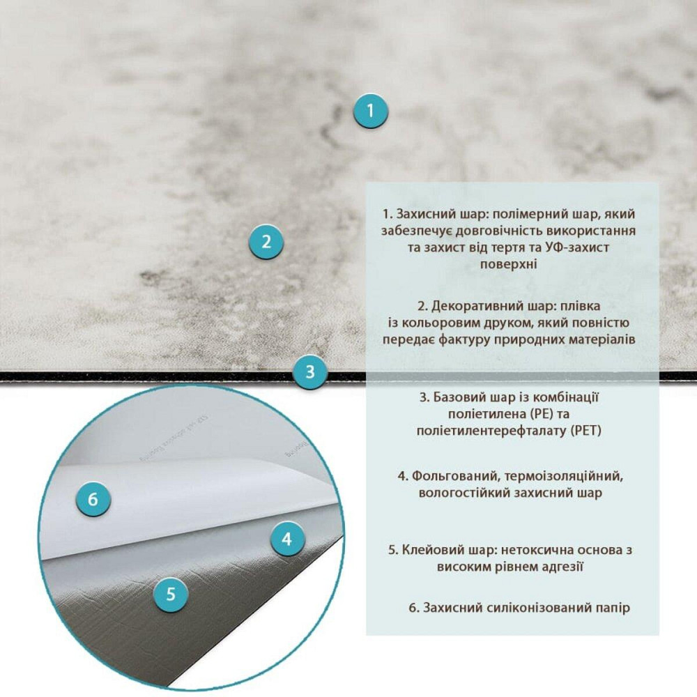 СВП-115 Самоклеюча вінілова плитка 457х457х1,5мм МАТ SW-00003255 Київ - фото 3