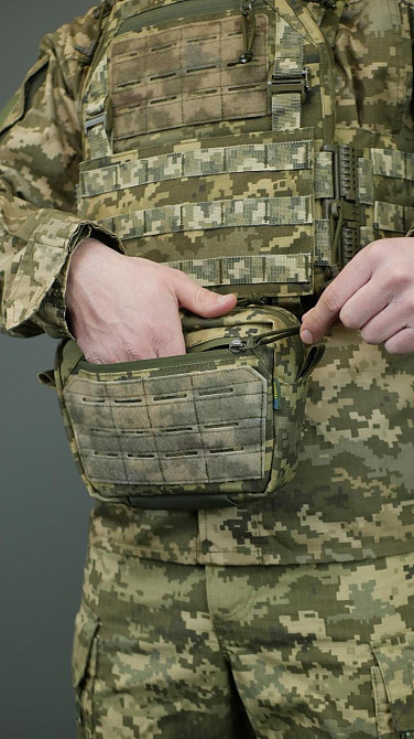 Сумка-напашник M Kiborg GU Cordura Pixel. Сумка напашник пиксель с велкро панелью Киев - изображение 10