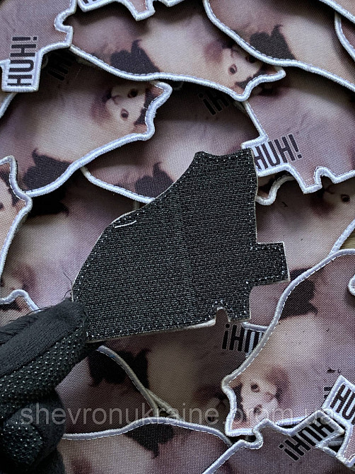 Друкований шеврон КІТ HUH! (Форма контурна. На липучці) Розмір 7x8.2см Київ - фото 7