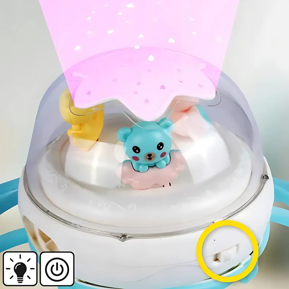 Дитячий музичний мобіль на ліжечко з проектором мобілі для немовлят на  76 мелодій блакитний  для хлопчика Київ - фото 6