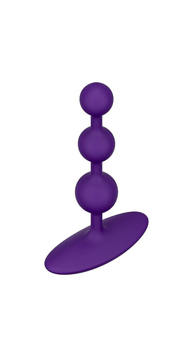 Анальне намисто Romp Amp Dark Purple, силікон, макс. діаметр 2,6 см Sex Aura Київ - фото 2