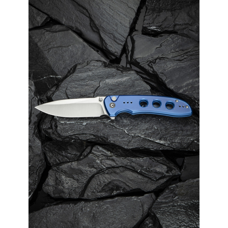 Ніж складаний туристичний Civivi Hyperpulse, (8.9 см) 14C28N / Aluminum синій Киев - изображение 17