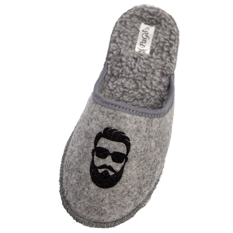 Хатні капці підліткові паркетні Повсть PaGo "Бородач" сірі, тихенькоходи 41 Одеса - фото 1