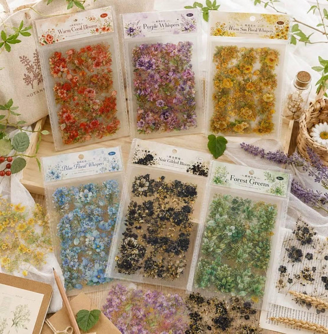 Наклейки квіткові прозорі набір 6 аркушів 6 дизайнів на вибір скрапбукінг Київ - фото 7