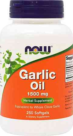Часникова олія Now Food Garlic Oil 1500 мг 250 гелевых капсул Київ