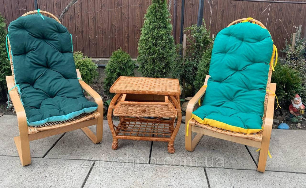 Мебель плетеная с синими накидками Киев - изображение 4