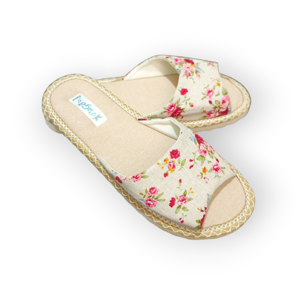 Тапочки женские домашние лен красный цветок девочка подросток Одесса - изображение 4