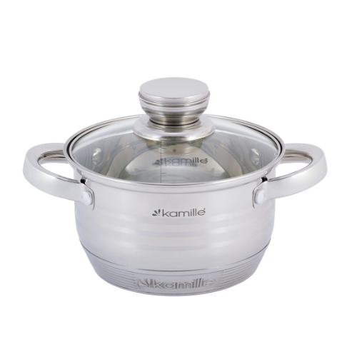 Набір каструль 4 предмети (каструлі 1,5/2л) нержавіюча сталь порожнисті ручки 4914 KAMILLE Житомир - фото 6