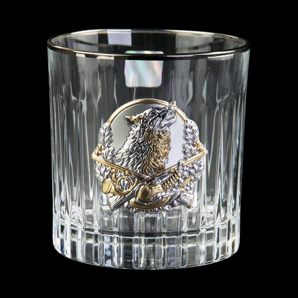 Набір для віскі «Полювання» Boss Crystal, графин та 6 келихів, платина, срібло, золото, кришталь Рівне - фото 5