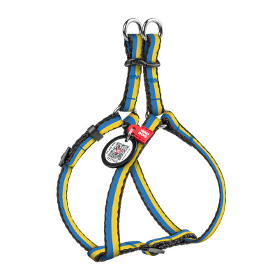 Шлея для собак WAUDOG Nylon з QR паспортом анатомічна "Colors of freedom" XS (319-4020) Вінниця - фото 2