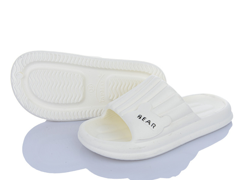 Женские шлепанцы белые пенка Мишка Одесса - изображение 9