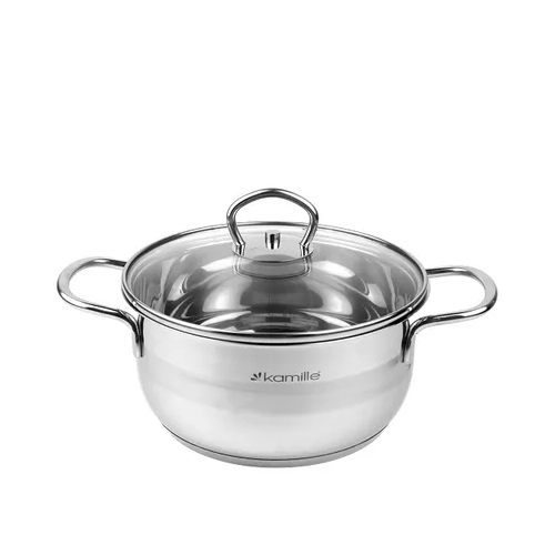 Каструля нержавіюча сталь 1,5л 16*8см 5411 KAMILLE Житомир - фото 1