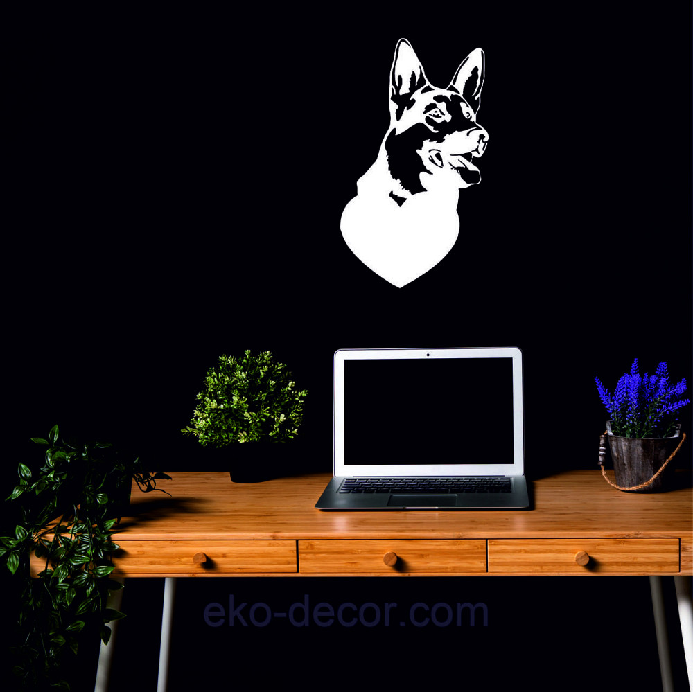 Декоративное настенное Панно «Овчарка», Декор на стену 90*53 см, Белый Киев - изображение 4