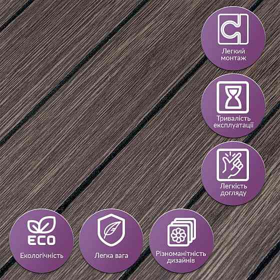 Покрытие виниловое самоклеющееся 3D рейки 600х600х2,8мм Дымчатый каштан SW-00002195 Днепр